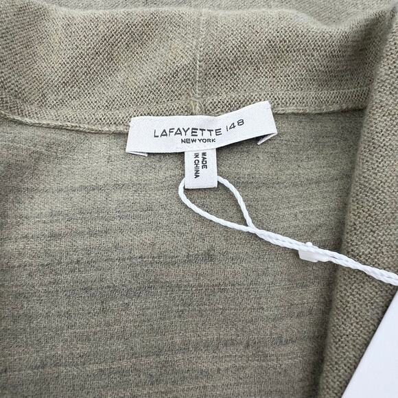 LAFAYETTE 148 NEW YORK Cardigan Pistachio Melange Wool Blend Belted 1X NEW - Picture 12 of 16